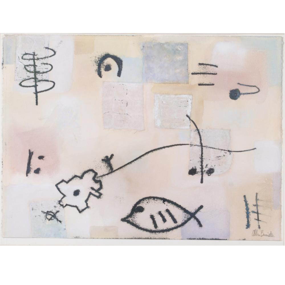 ALLEN BANNISTER AMERICAN 21ST CENTURY COMPOSITION LLL OIL TRANSFER DRAWING