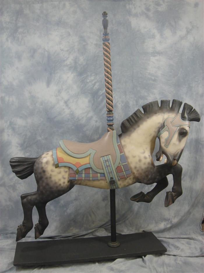 Herschell Trojan carousel horse from Ocean City NJ carousel damaged