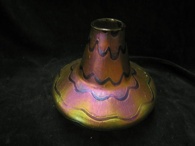 Loetz Art Glass Vase rich iridescent finish wavy design 4