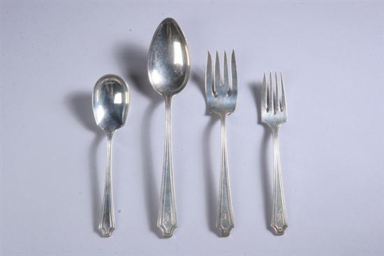 43 PIECES WHITING STERLING SILVER FLATWARE King Albert pattern Including