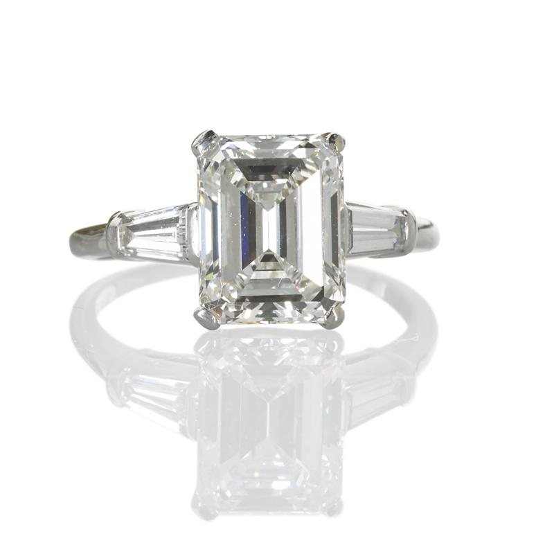 64 CTS EMERALD CUT DIAMOND ENGAGEMENT RING GIA Diamond Report