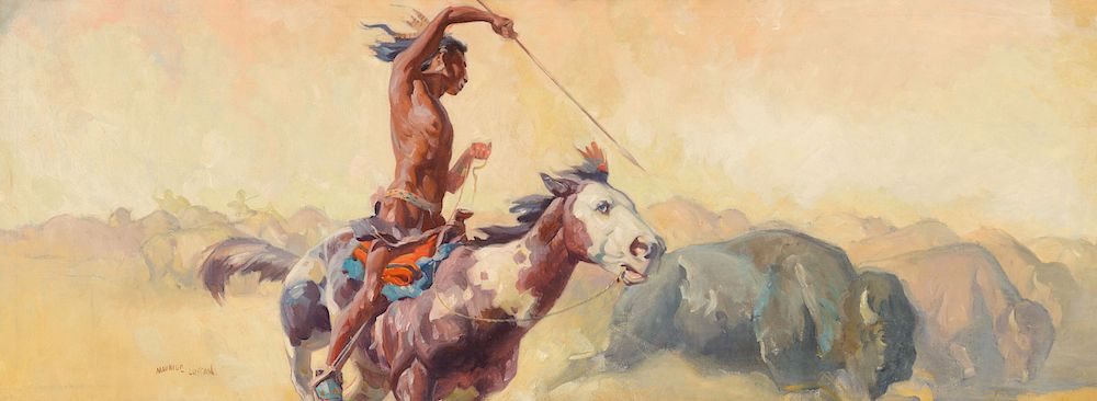 Maurice Logan 1886 1977 The Buffalo Hunter circa 1935 Exclusive