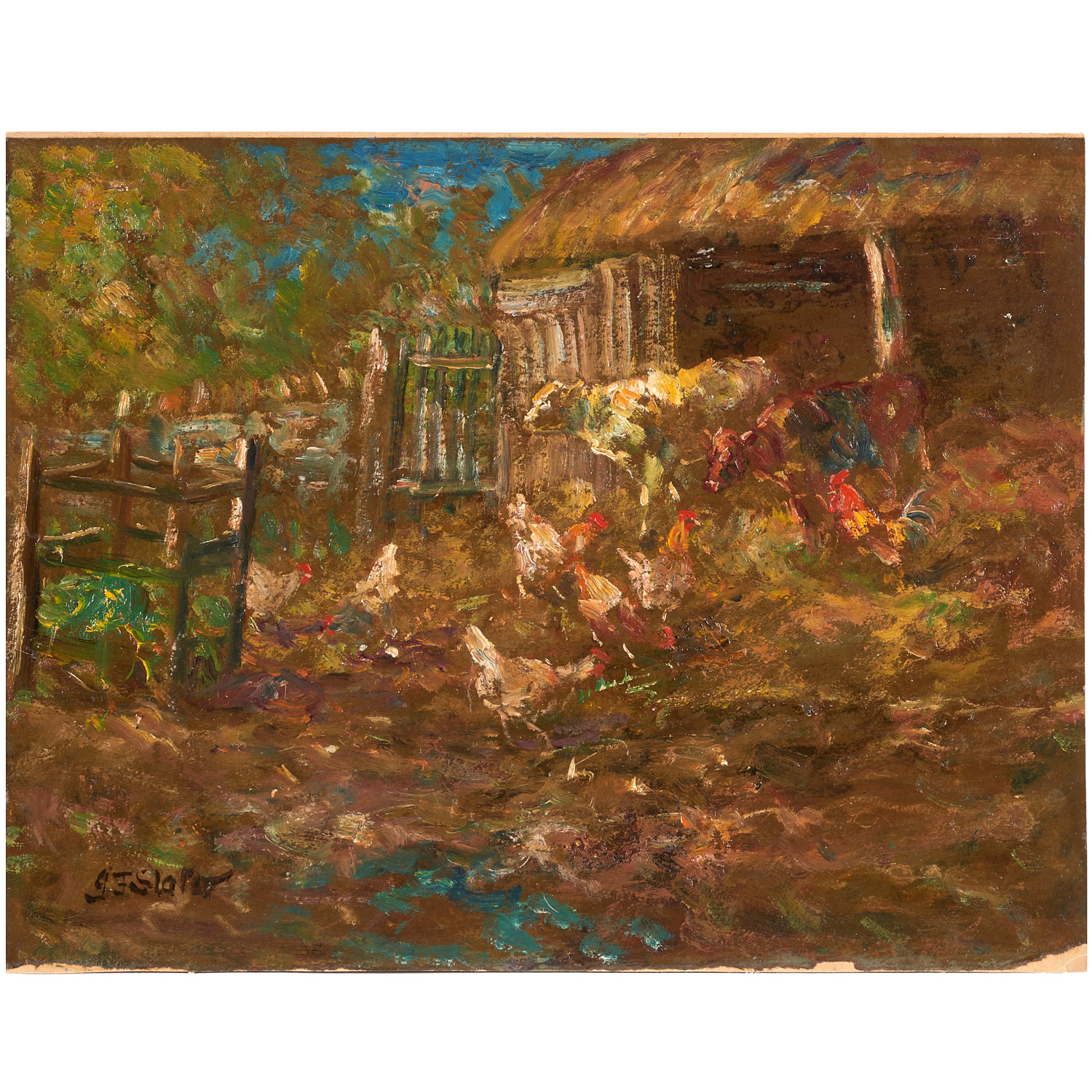 JOHN FALCONAR SLATER OIL ON PAPER John Falconar Slater British