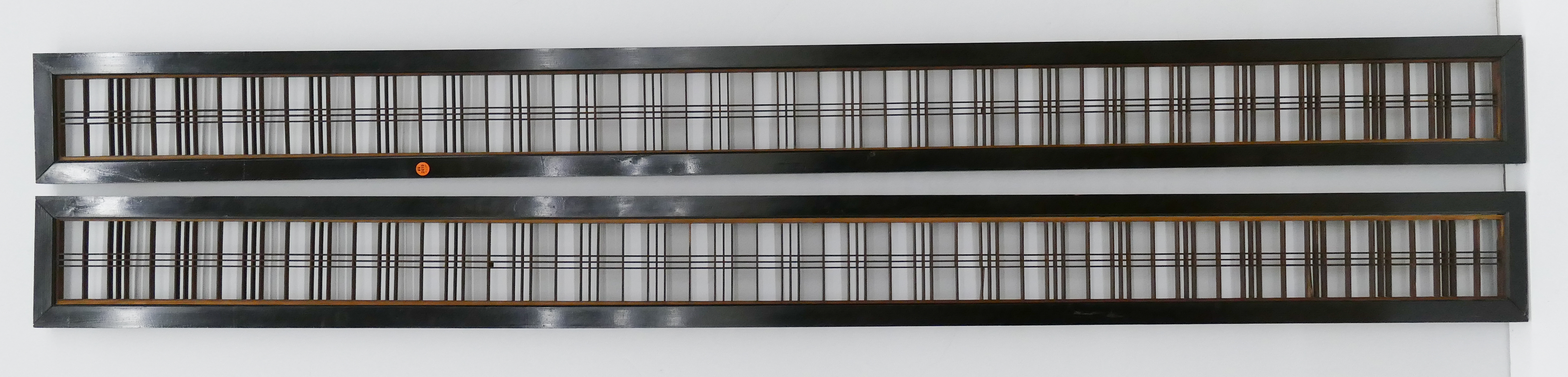 Pair Japanese Ranma Long Lacquered Panels 7 5x85