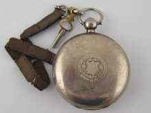 A silver full hunter pocket watch the movement signed American