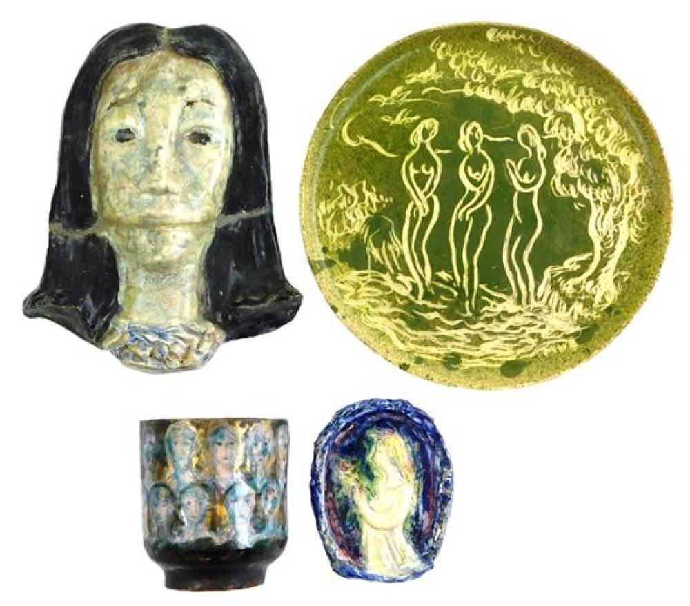 CERAMICS Marion Huse American 1896 1967 four ceramic pieces ceramic