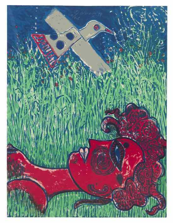Corneille Dutch 1922 2010 Enchantments de l ete 1977 lithograph