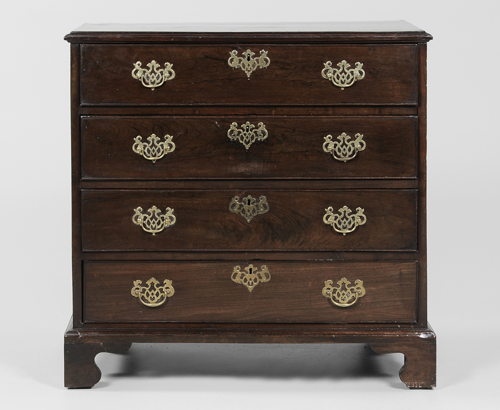 Chippendale Figured Mahogany Bachelor s Chest British 18th century four