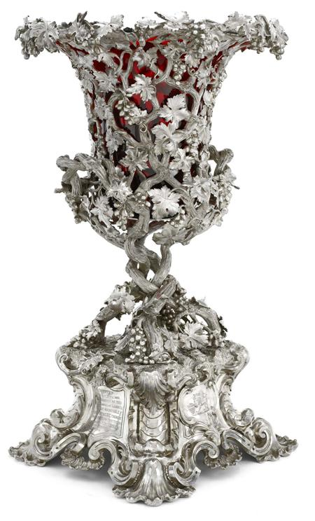 An early Victorian monumental campana shaped vase John Samuel Hunt