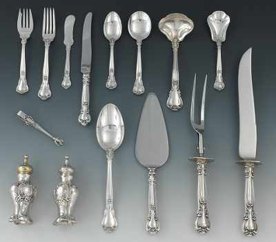 A Sterling Silver Tableware Service for Twelve by Gorham Chantilly