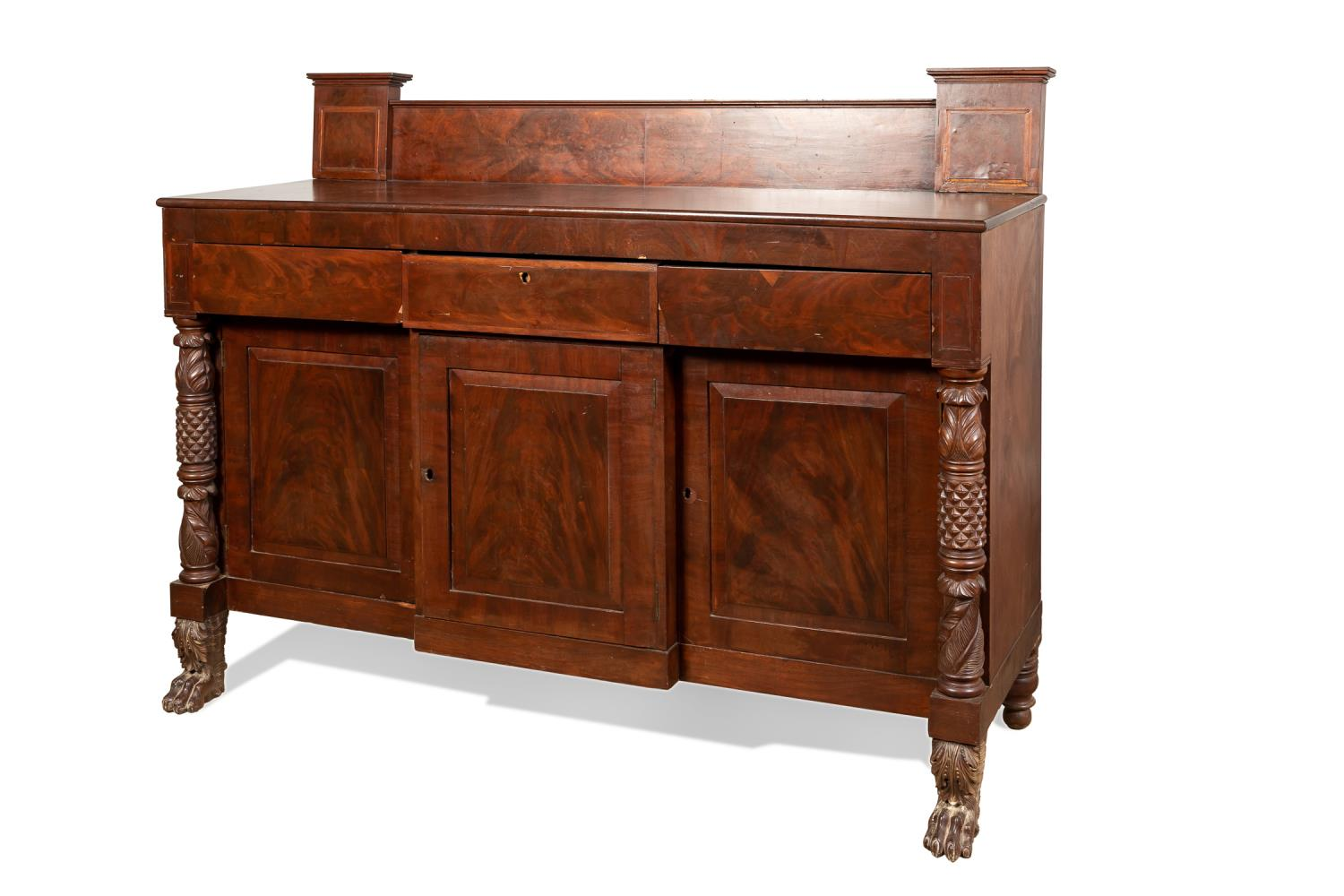 AMERICAN MAHOGANY CLASSICAL REVIVAL SIDEBOARD American Classical Revival mahogany sideboard