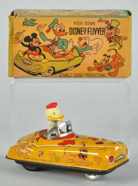 Tin Linemar Disney Donald Duck Flivver Toy Description Japanese Head