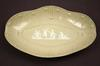 BOWL Early English jasperware pottery serving bowl Oval shape with