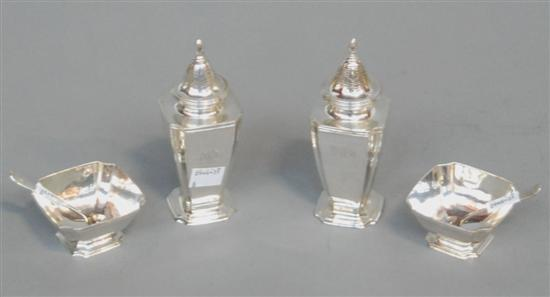 TIFFANY CO STERLING SILVER SALT AND SHAKER SET Georgian style