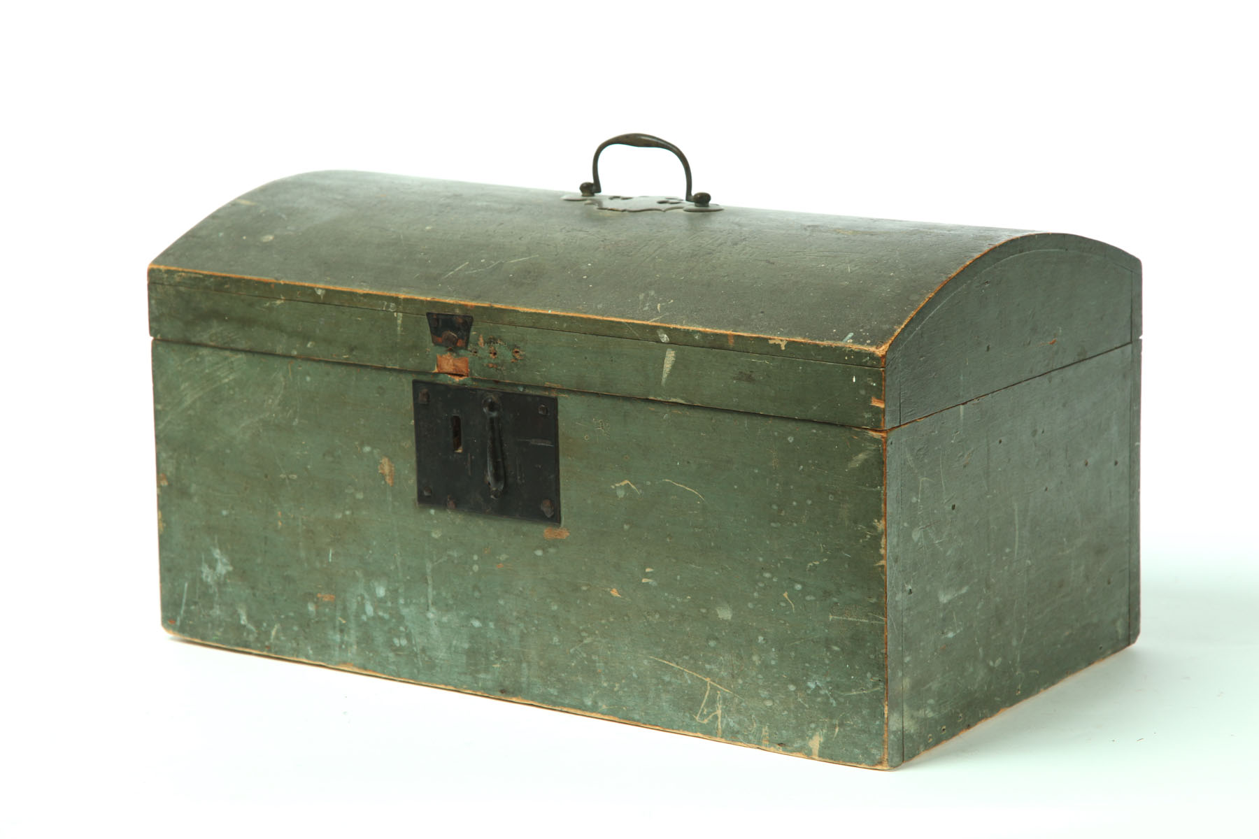 DOME TOP DOCUMENT BOX New England mid 19th century mixed