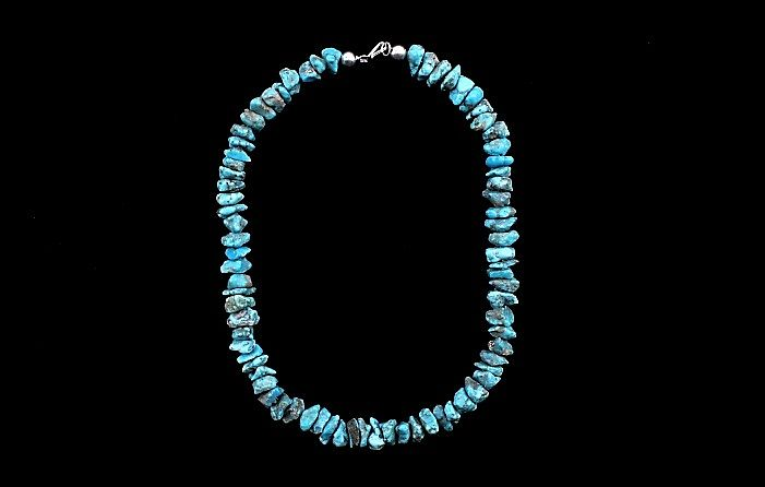 Navajo Cripple Creek Turquoise Nugget Necklace Featured in this lot