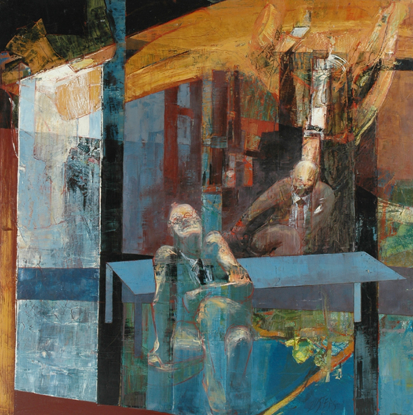 Reinis Zusters 1919 1999 Episode in New York oil on