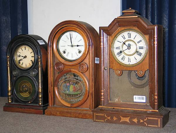 Three American mantel clocks second half 20th century Comprising one