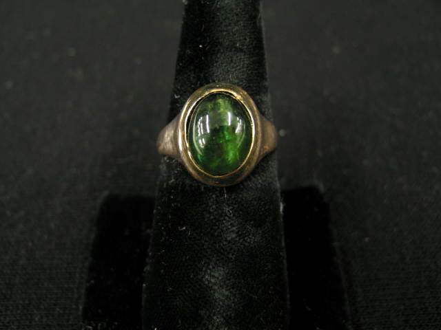 Green Cat s Eye Tourmaline Ring 3 50 carat gem
