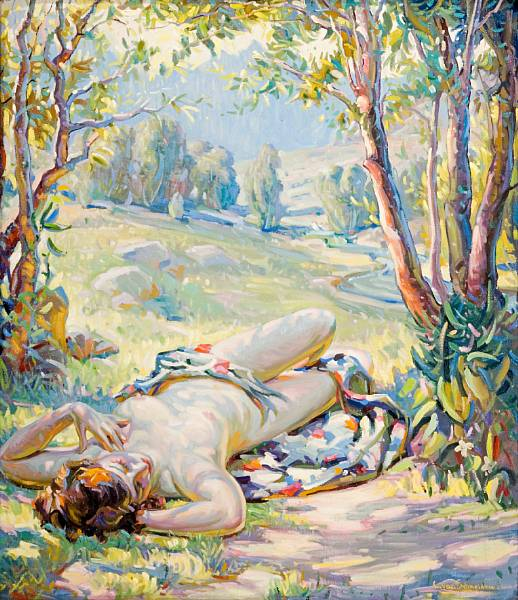 Christian von Schneidau Swedish 1893 1976 Summertime signed C von