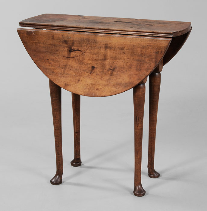 Diminutive Queen Anne Drop Leaf Table American 18th century in