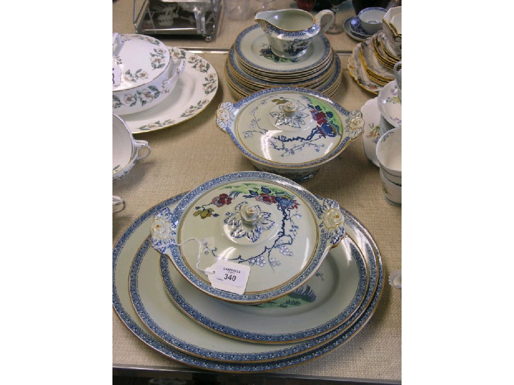 A Wood Sons dinner service twenty three pieces including three