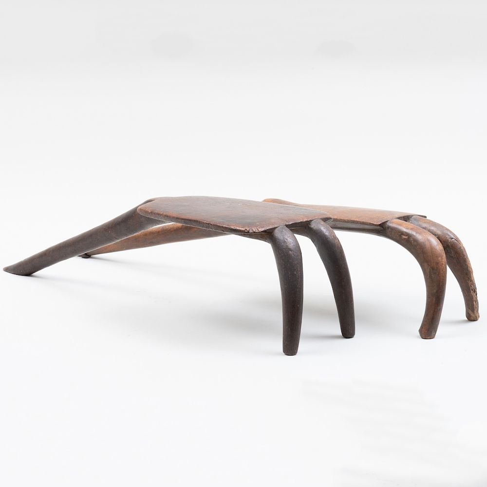 Two Lobi Wooden Tripod Stools Burkina Faso The longest stool