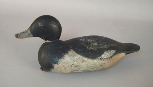 Bluebill duck decoy mid 20th c attributed to Mason Factory