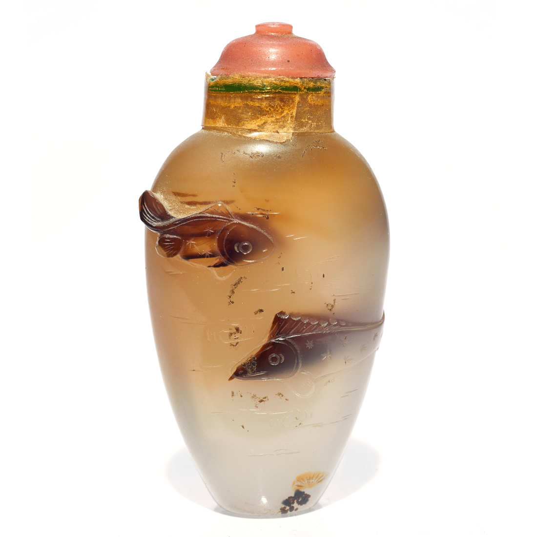 CHINESE SHADOW AGATE SNUFF BOTTLE Chinese shadow agate snuff bottle