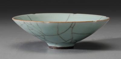 Song style Mallow Form Ceramic Bowl Chinese 18th century thick