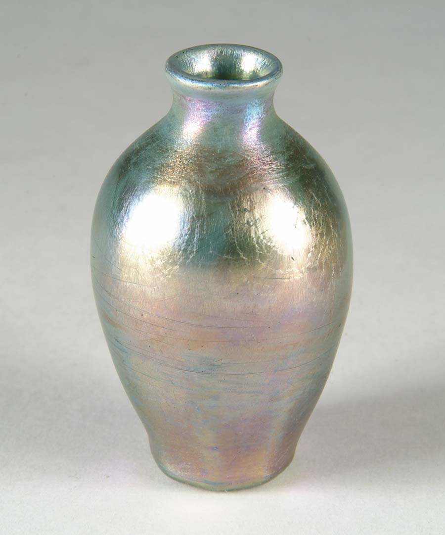 TIFFANY MINIATURE VASE Classic Egyptian form in a miniature sized