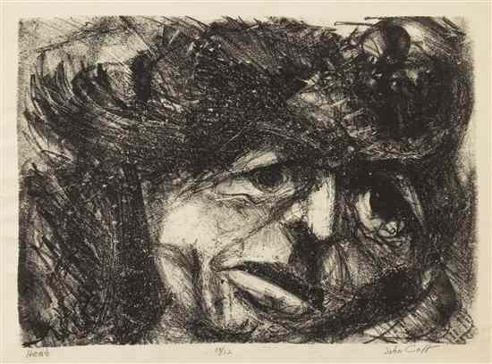 John N Colt American b 1925 Head lithograph edition 10