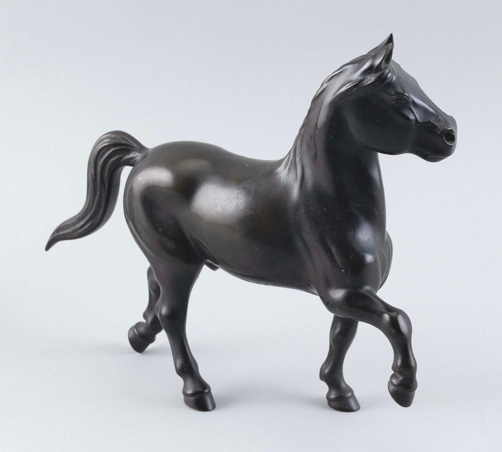 JAPANESE BRONZE FIGURE OF A PRANCING HORSE EARLY 20TH CENTURY