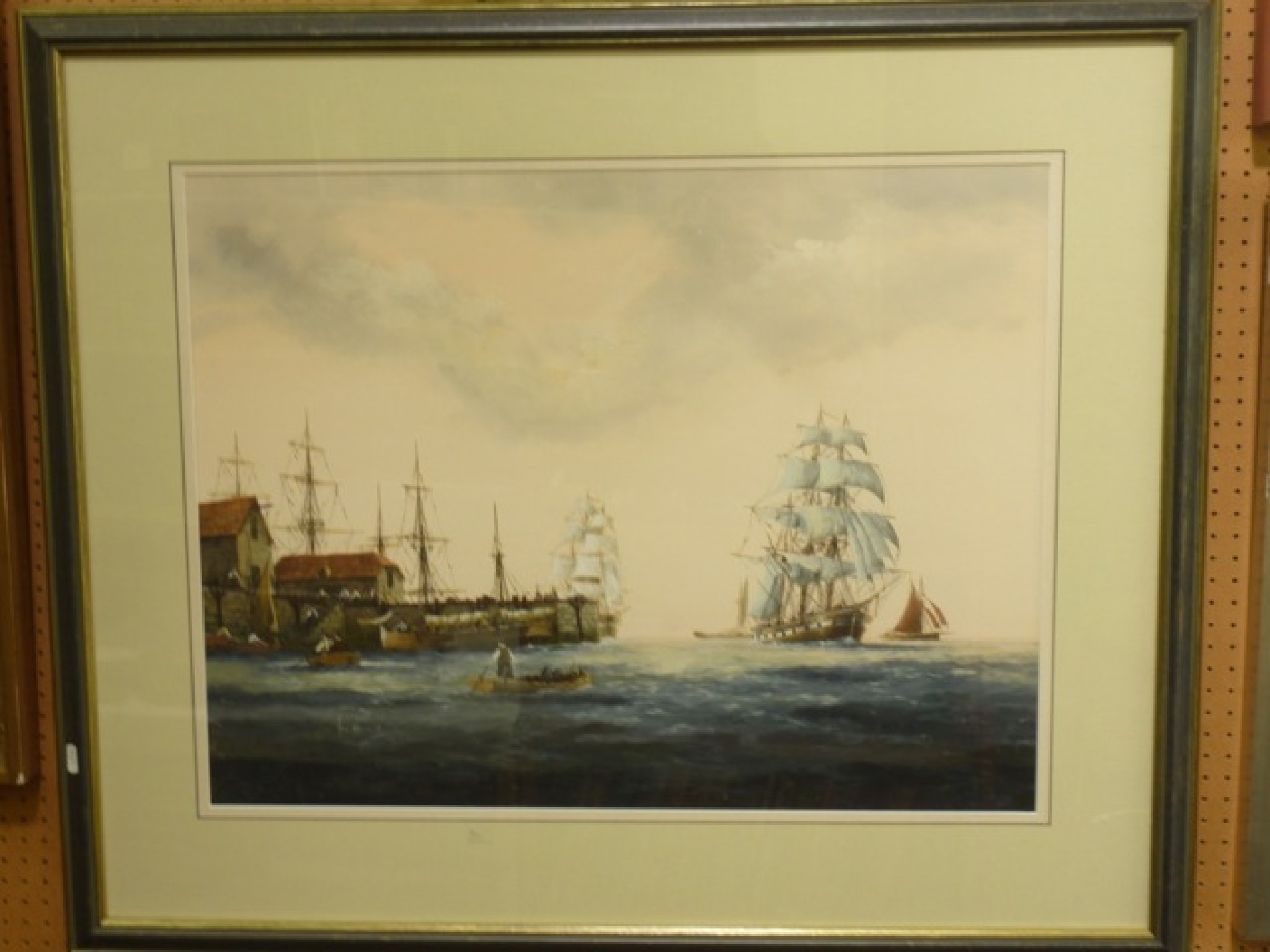A 20th century acrylic painting of an early 19th century