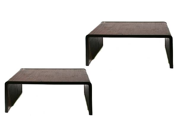 A Faubourg bamboo clad coffee table from McGuire Furniture Co