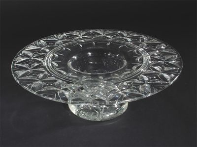 A Stuart cut glass vase designed by Ludwig Kny and