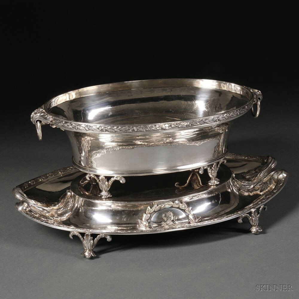 George III Sterling Silver Two part Centerpiece London 1801 02