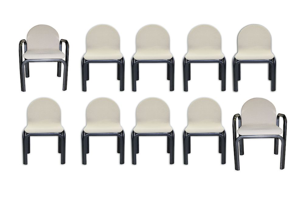 10 Gae Aulenti Knoll Upholstered Metal Armchairs Ten Knoll metal