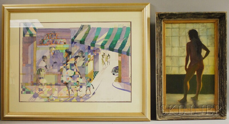 American Caribbean School 20th Century Five Works Laurent Casimir Haitian