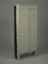 CUPBOARD 18th C painted diminutive chimney cupboard two door front