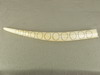 WALRUS TUSK Polished and scrimshawn walrus tusk top surface has