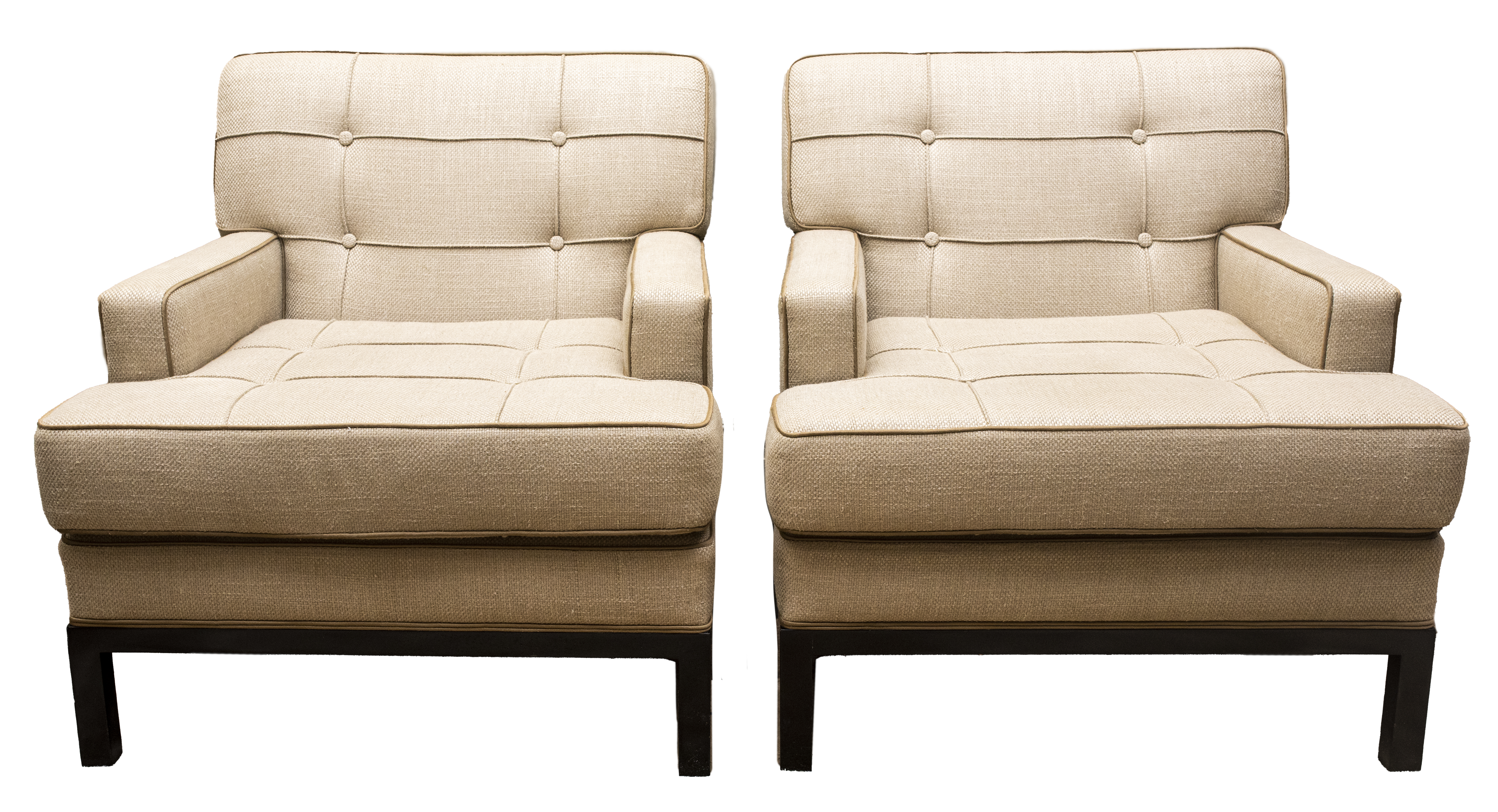MODERN KNOLL MANNER LOUNGE CHAIRS PR Modern contemporary pair of