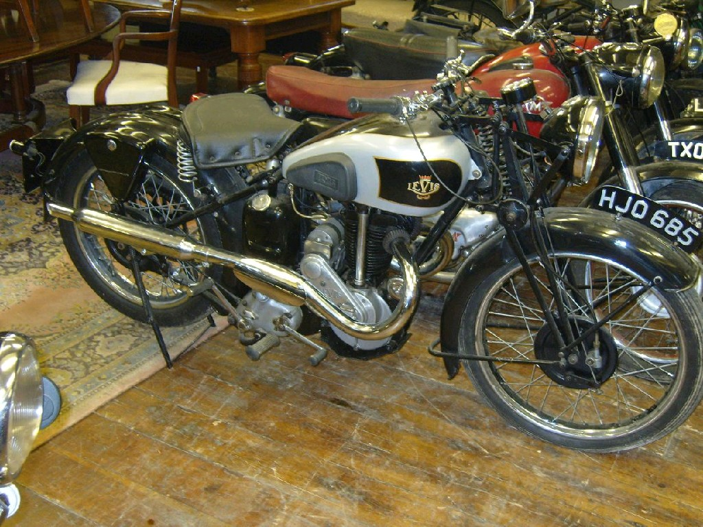 A Levis 348cc motorcycle Levis twin port engine chassis number