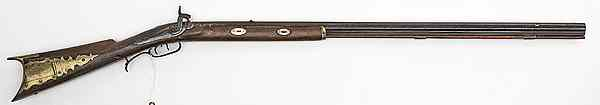 Half Stock Percussion Rifle 36 cal 36 octagonal barrel Engraved
