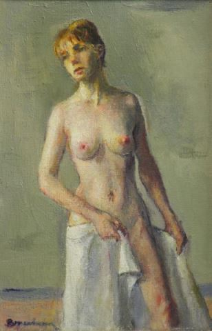 BRACKMAN Robert Oil on Canvas of a Nude Study 27