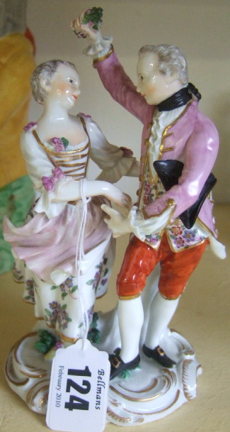 A Meissen style figure group early 20th century modelled as