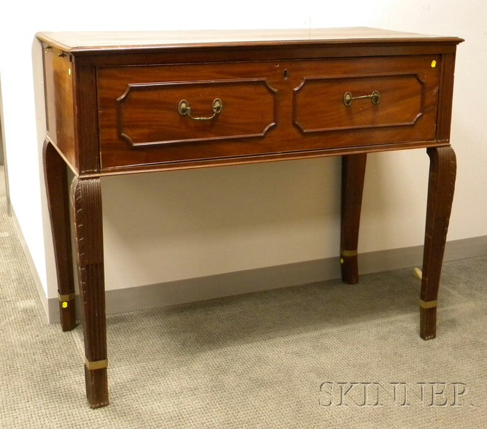 Georgian Mahogany Butler s Desk legs cut down ended and