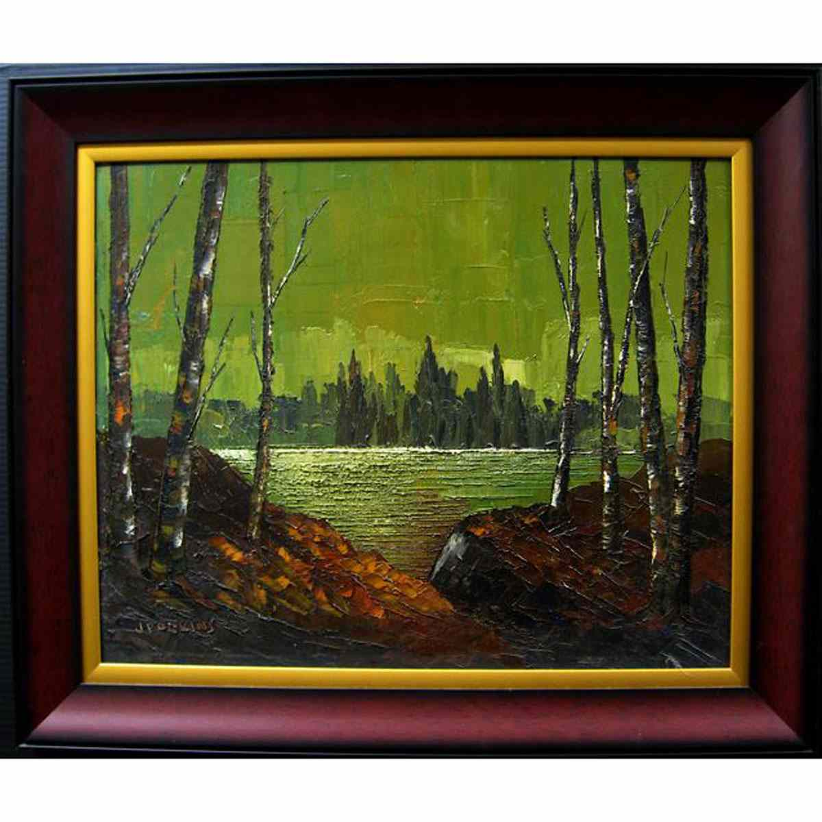 JOHN PERKINS CANADIAN 20TH CENTURY SWAMP LAKE OIL ON CANVAS