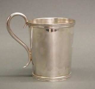 Boston Coin Silver mug A mid 19th century American Coin