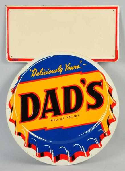 Embossed Tin Dad s Root Beer Sign Description 1950s Very